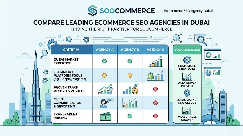 Ecommerce SEO Agency Dubai Comparison | Soocommerce