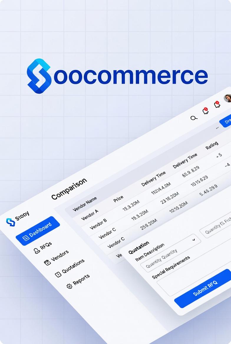 Soocommerce RFQ Quotation Software for Faster Vendor Comparisons