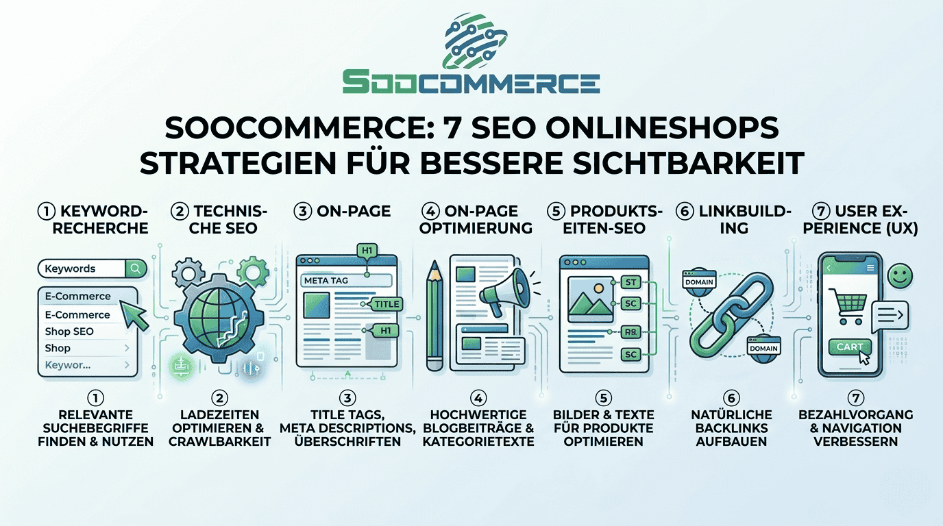Soocommerce: 7 SEO Onlineshops Strategien für bessere Sichtbarkeit