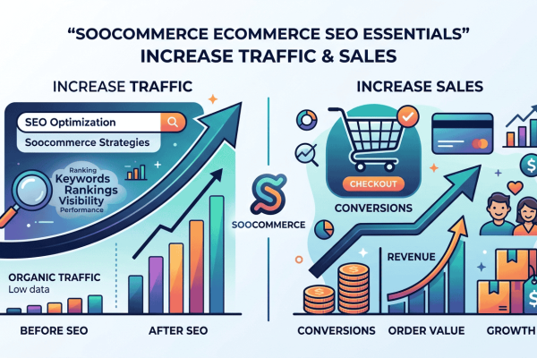 Soocommerce Ecommerce SEO Essentials: Increase Traffic & Sales