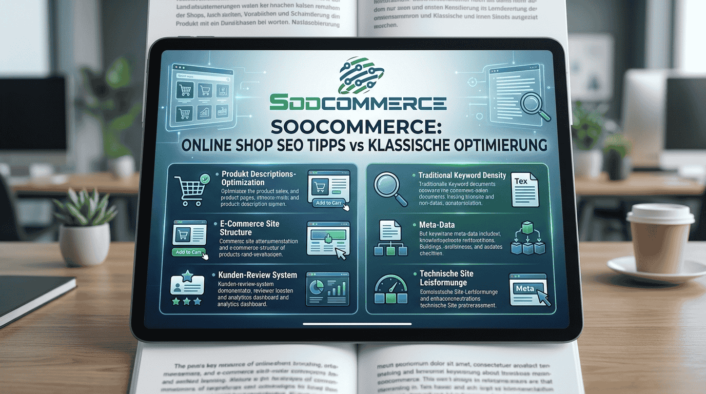 Soocommerce: Online Shop SEO Tipps vs klassische Optimierung