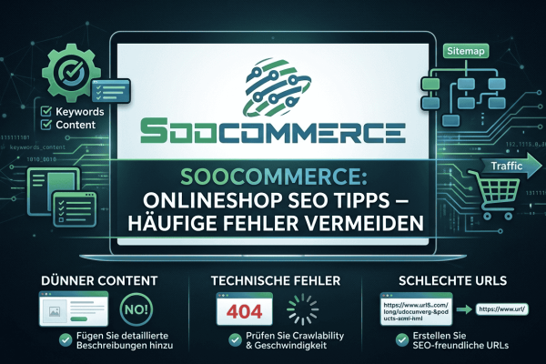 Soocommerce: Onlineshop SEO Tipps – häufige Fehler vermeiden