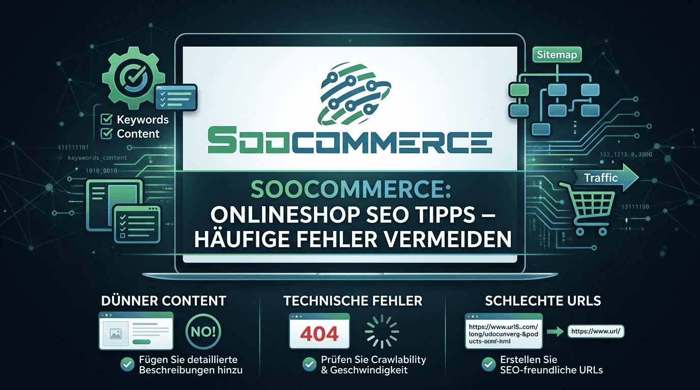 Soocommerce: Onlineshop SEO Tipps – häufige Fehler vermeiden