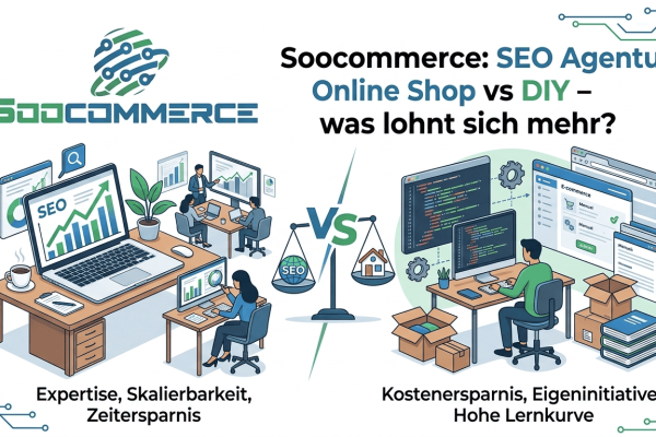 Soocommerce: SEO Agentur Online Shop vs DIY – was lohnt sich mehr?