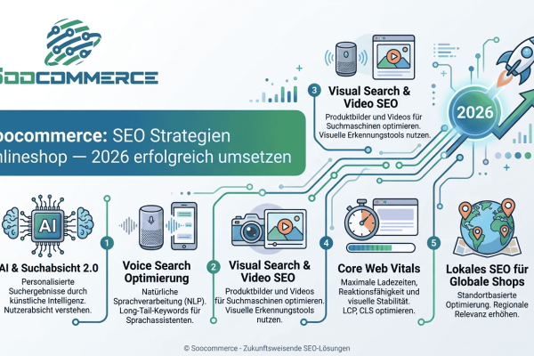 Soocommerce: SEO Strategien Onlineshop – 2026 erfolgreich umsetzen